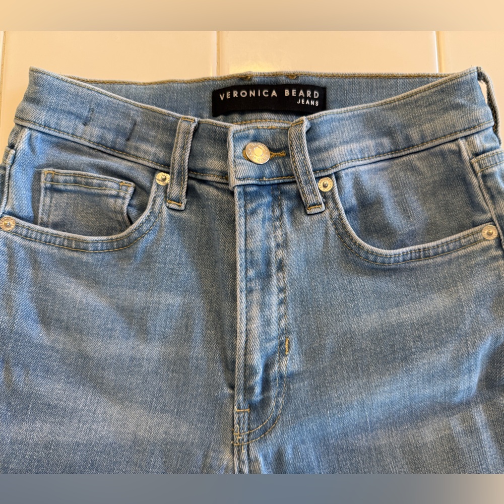 Veronica Beard Light Blue High-Rise Jeans